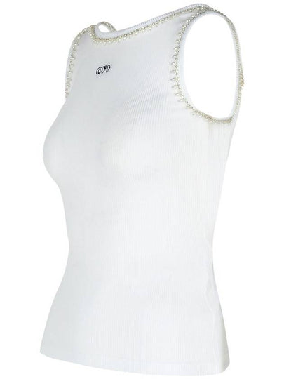 Off-White White Viscose Tank Top - OFF WHITE - BALAAN 2