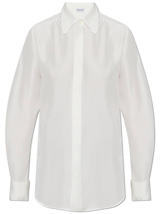 Burberry Silk Shirt, Women's, White - BURBERRY - BALAAN 1