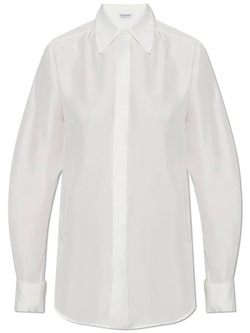 Burberry Silk Shirt, Women's, White - BURBERRY - BALAAN 1