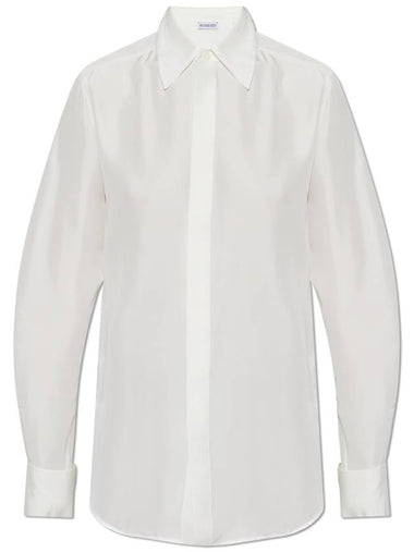 Burberry Silk Shirt, Women's, White - BURBERRY - BALAAN 1