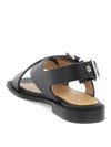 Cross Strap Buckle Sandals Black - GANNI - BALAAN 4