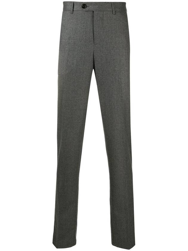 Wool Straight Pants Grey - BRUNELLO CUCINELLI - BALAAN 2