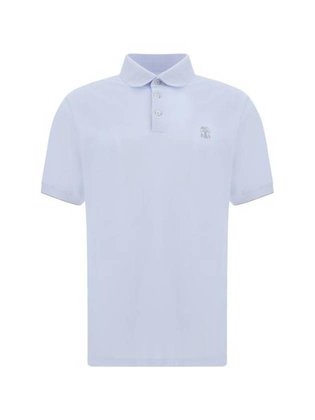 Logo short sleeve t shirt light blue - BRUNELLO CUCINELLI - BALAAN 1