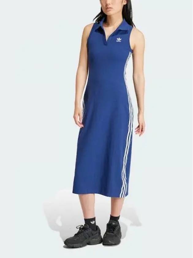 Premium Originals Rib Mini Dress Dark Blue - ADIDAS - BALAAN 2