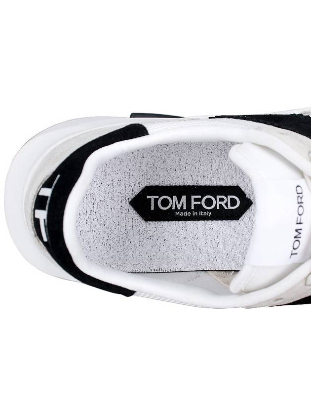 Suede Technical Fabric Jagga Low Top Sneakers Black White - TOM FORD - BALAAN 9