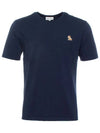 Chillax Fox Patch Regular Short Sleeve T-Shirt Navy - MAISON KITSUNE - BALAAN 2