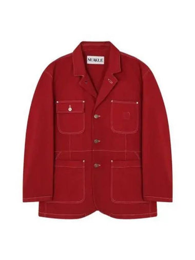 Dying French Work Jacket Red - NUAKLE - BALAAN 1