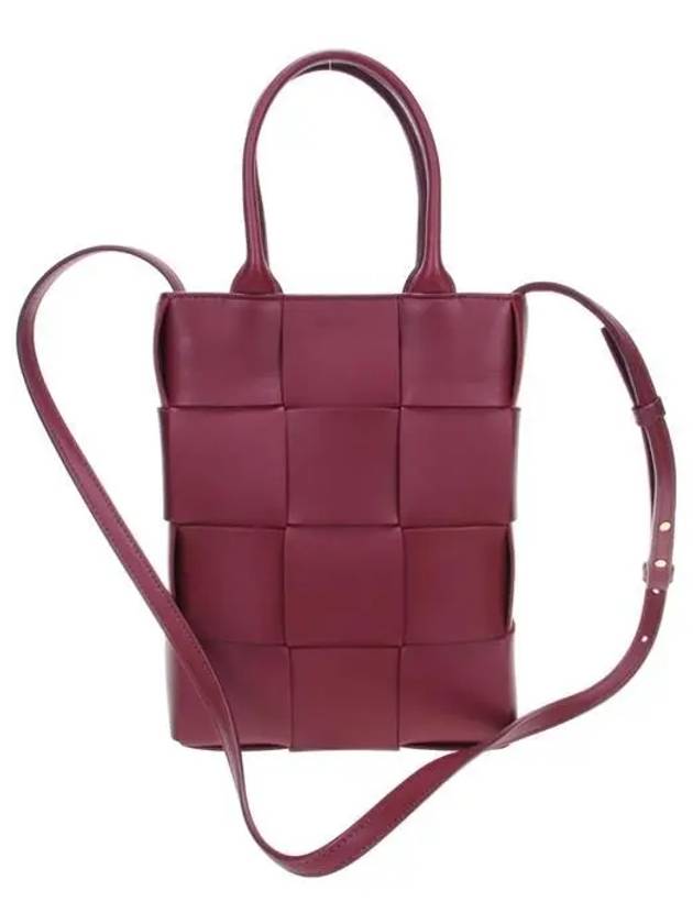 Cassette Intrecciato Mini Tote Bag Bordeaux - BOTTEGA VENETA - BALAAN 4