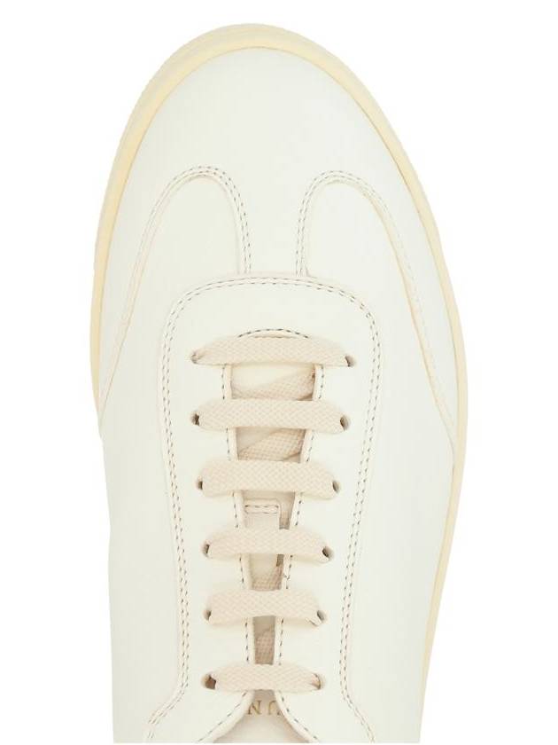 Grain Leather Low Top Sneakers White - BRUNELLO CUCINELLI - BALAAN 5