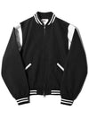 MC Twill Varsity Bomber Jacket Black - GRAYBLVD - BALAAN 2