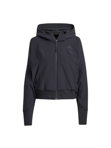 Z.N.E. Woven Zip-Up Hoodie Black - ADIDAS - BALAAN 1