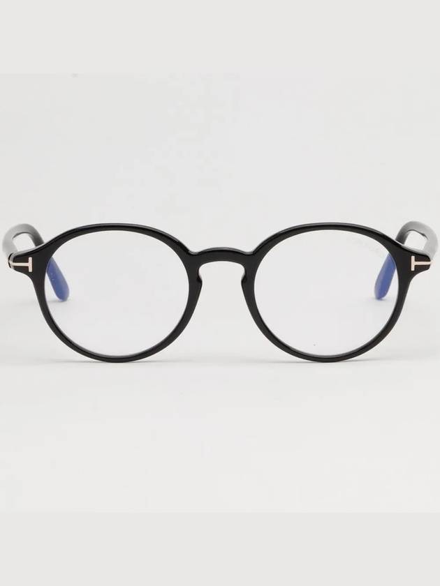 Blue light blocking glasses frame TF5867B 001 round fashion horn rim safety glasses round frame - TOM FORD - BALAAN 3