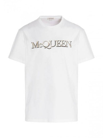 Girocolo Logo Short Sleeve T-Shirt White - ALEXANDER MCQUEEN - BALAAN 1