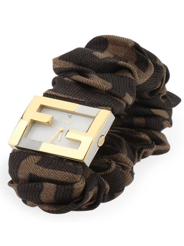 Jacquard Mania Baguette Watch Brown - FENDI - BALAAN 3