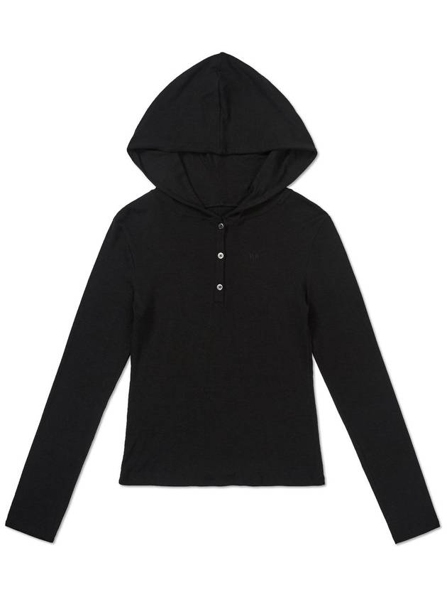 Hooded long sleeve t shirt BLACK - WEST GRAND BOULEVARD - BALAAN 2