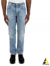 Slim Fit Cotton Jeans Blue - SAINT LAURENT - BALAAN 2