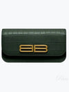 Gossip BB Logo Crocodile Chain Shoulder Bag Green - BALENCIAGA - BALAAN 2