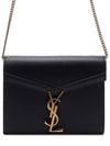 Cassandra Monogram Chain Shoulder Bag Black - SAINT LAURENT - BALAAN 2