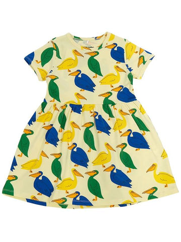 Kids short sleeve dress 2365010123 YELLOW - MINI RODINI - BALAAN 1