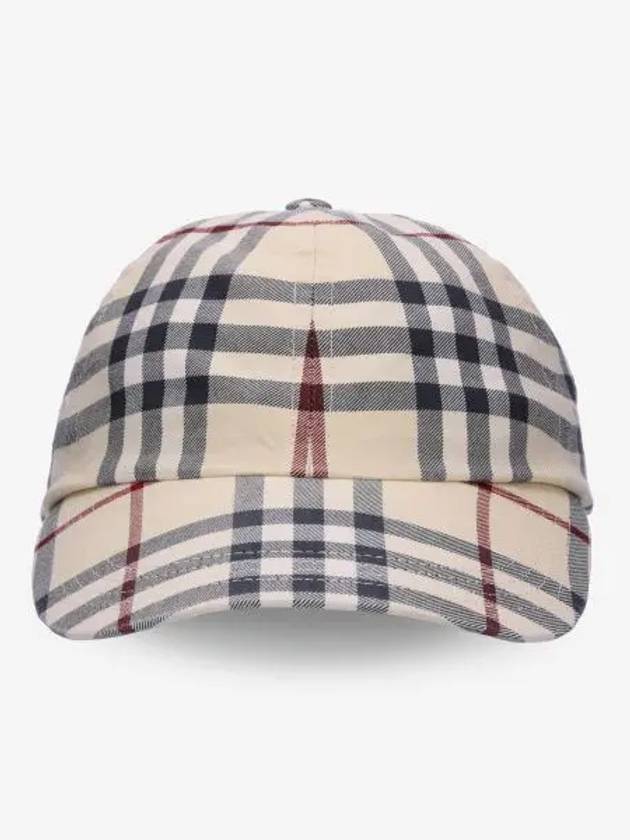 Check Pattern Cotton Ball Cap Beige - BURBERRY - BALAAN 2