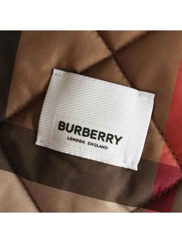 Tything Diamond Quilted Double Coat Black - BURBERRY - BALAAN 7