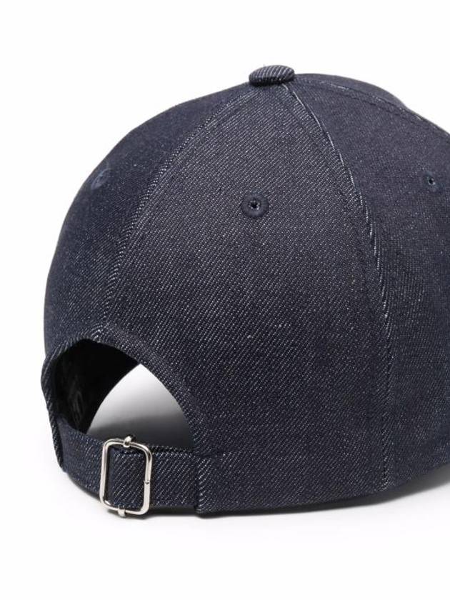 VPC Velvet Logo Denim Ball Cap Blue - A.P.C. - BALAAN 3