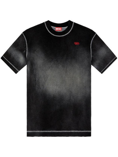 S Wafycol Embroidery Logo Short Sleeve T-Shirt Black - DIESEL - BALAAN 2