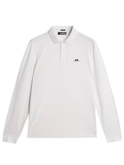 Florian Polo Long Sleeve T-Shirt White - J.LINDEBERG - BALAAN 2