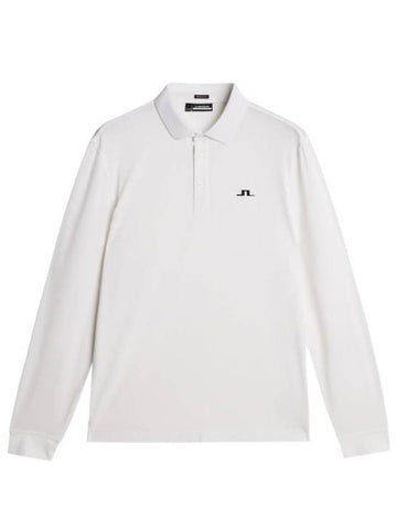 Florian Polo Long Sleeve T-Shirt White - J.LINDEBERG - BALAAN 1