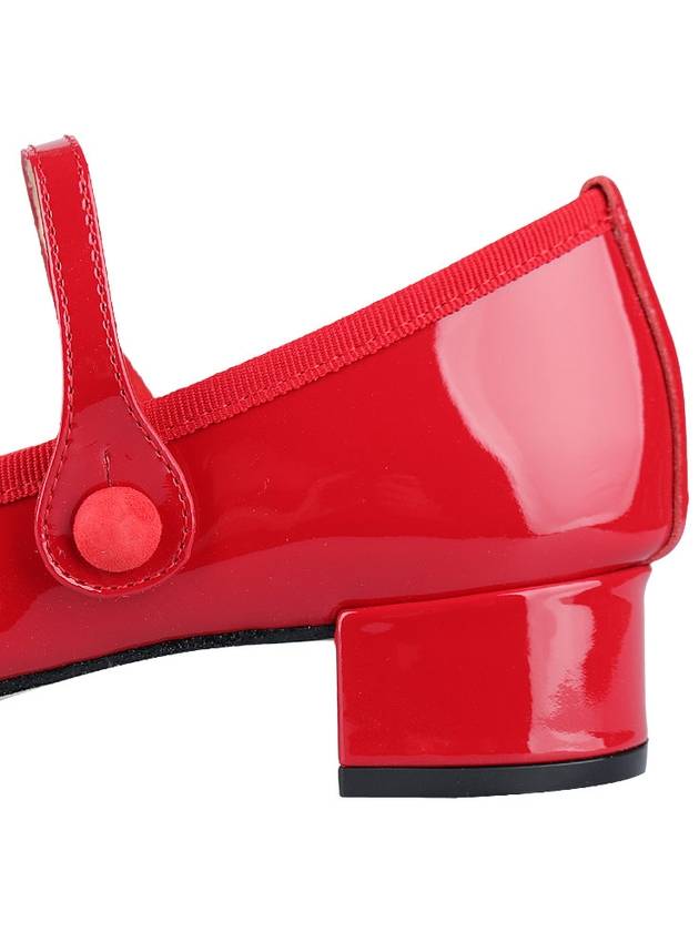 Women's Rose Mary Jane Pumps Middle Heel Red - REPETTO - 7