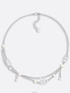 Petit CD Pearl Necklace Silver - DIOR - BALAAN 2