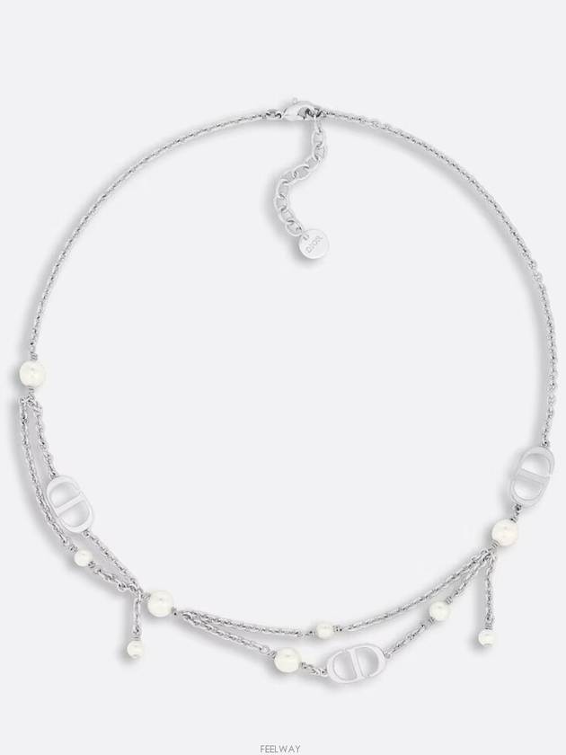 Petit CD Pearl Necklace Silver - DIOR - BALAAN 2