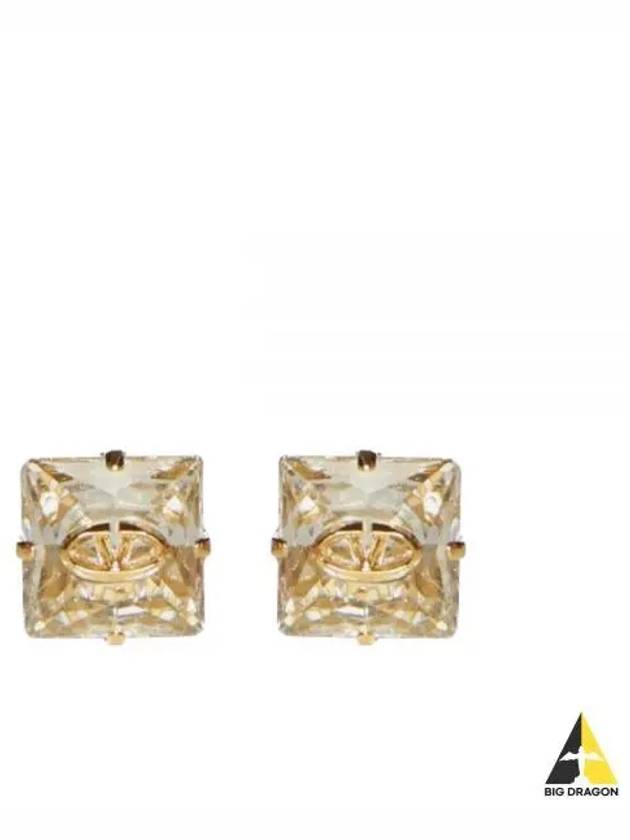 24 4W0J0W07 YCW MH5 4W2J0W07 The Bold Edition V Logo Metal Crystal Earrings - VALENTINO - BALAAN 1