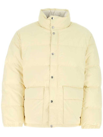 High Neck Padded Quilted Down Jacket Yellow - JIL SANDER - BALAAN 1