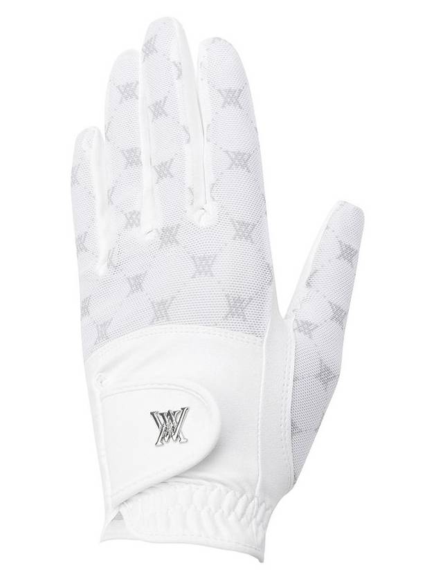 W MONOGRAM SEETHROUGH GLOVE PAIR WH - ANEWGOLF - BALAAN 3