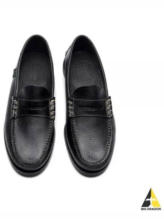 Corux Stitch Detail Leather Loafer Black - PARABOOT - BALAAN 2