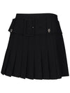 Skull Big Buckle Pleated Skirt BK - PASSARDI - BALAAN 3