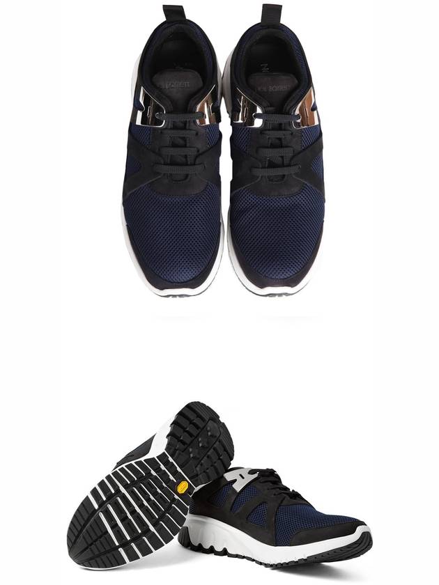 Metal Vibram Mesh Low-Top Sneakers Navy Black - NEIL BARRETT - BALAAN 5