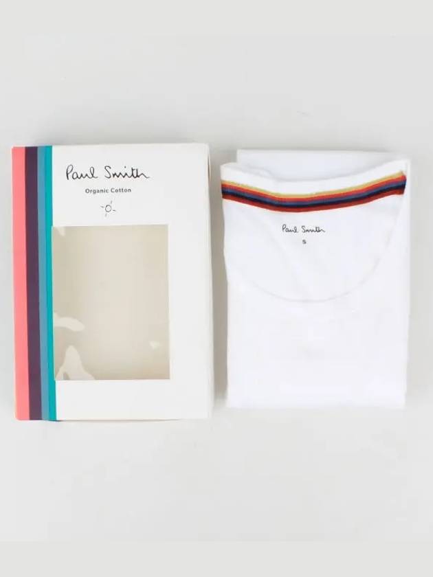 Men's Slimfit Short Sleeve T-Shirt White - PAUL SMITH - BALAAN 6