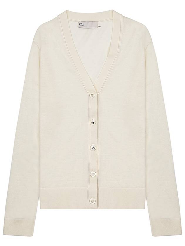 Simone Knit Cardigan Ivory - TORY BURCH - BALAAN 7