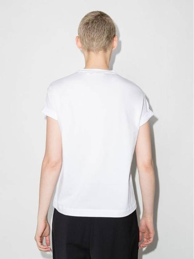 Stretch Cotton Jersey Short Sleeve T-Shirt White - BRUNELLO CUCINELLI - BALAAN 4