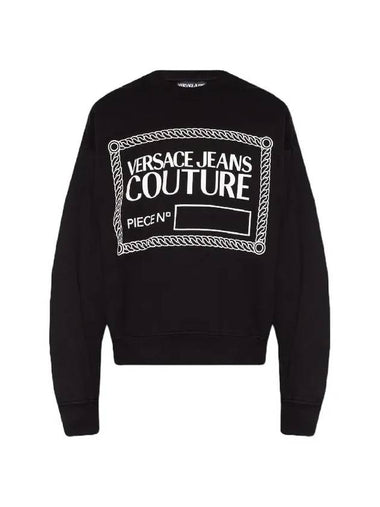 Square Logo Print Sweatshirt Black - VERSACE - BALAAN 1