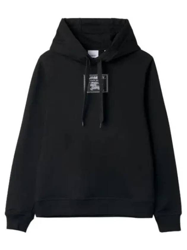 Women's Prorsum Label Cotton Hoodie Black - BURBERRY - BALAAN 2