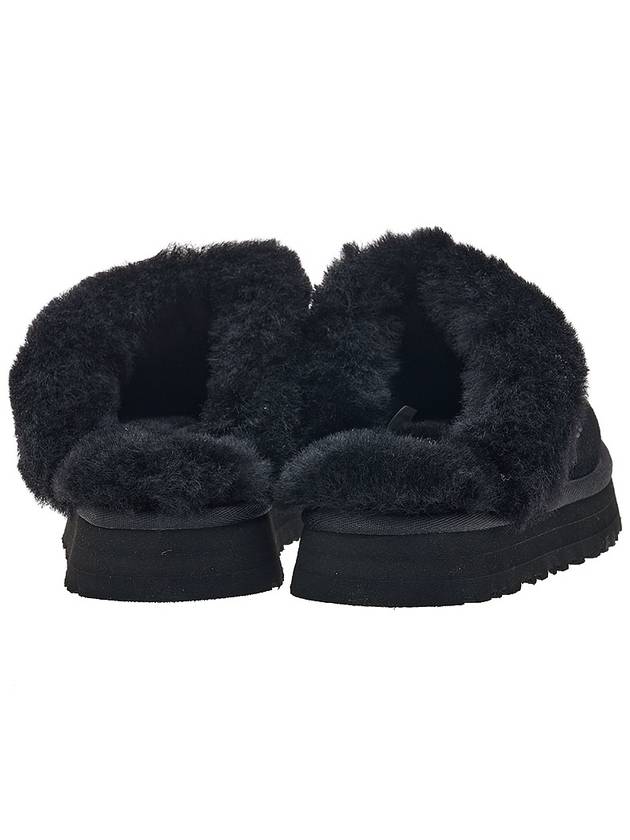 Women's Diskett Fleece Platform Slippers Black - UGG - BALAAN 5