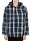 Check Polyamide Hooded Jacket Navy - BURBERRY - BALAAN 3