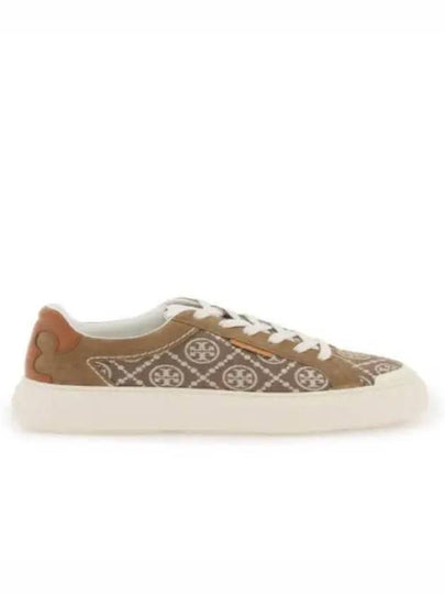 Ladybug Monogram Low Top Sneakers Brown - TORY BURCH - BALAAN 2