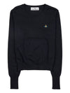 ORB Embroid Logo Knit Top Black - VIVIENNE WESTWOOD - BALAAN 11