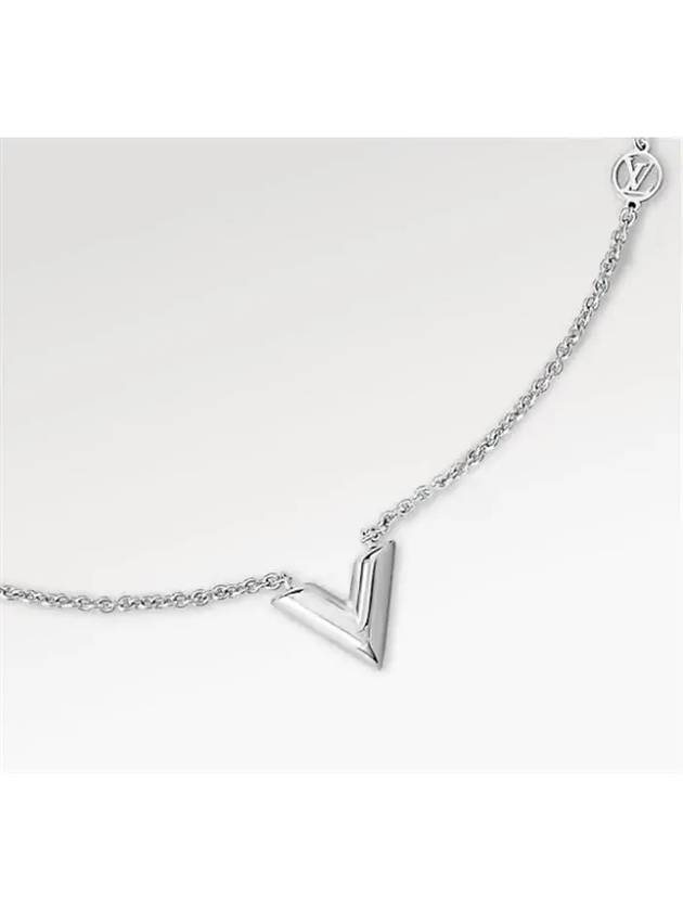 Essential V Supple Necklace Silver - LOUIS VUITTON - BALAAN 3