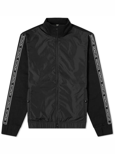 Men's Side Logo Zip-Up Jacket Black - MONCLER - BALAAN 1