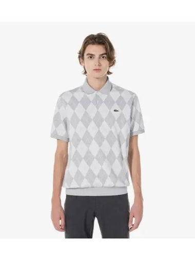 Men s Argyle Short Sleeve Polo Melange Gray - LACOSTE - BALAAN 1